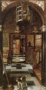 Samuel van hoogstraten a view down a corridor china oil painting reproduction